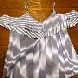 Striped off the shoulder tank